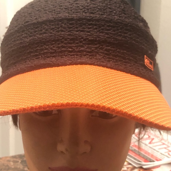 The Redface Women’s Brown Orange Visor Cap Size One - Picture 7 of 12